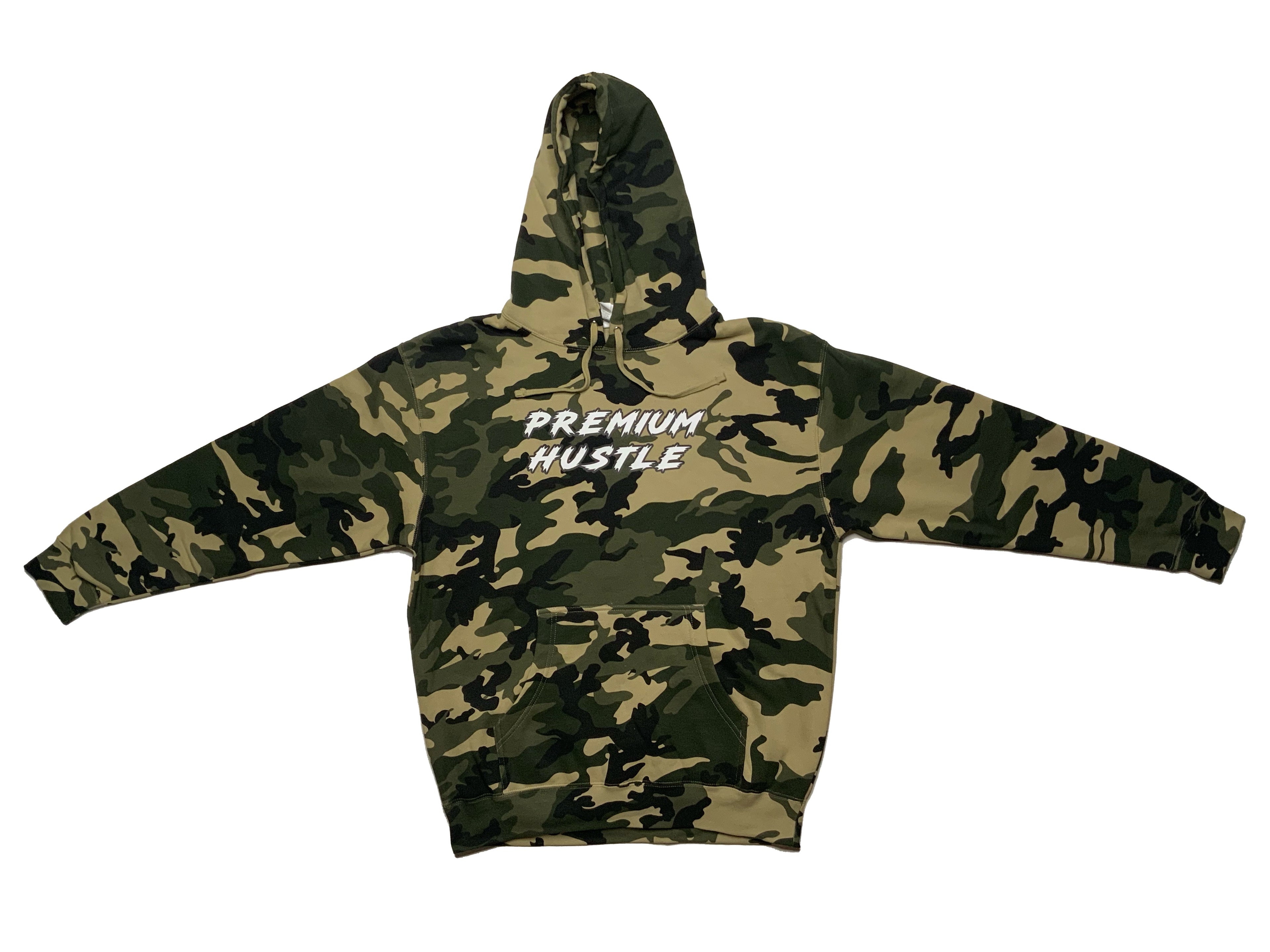 Premium Hustle Green Camo Sweater