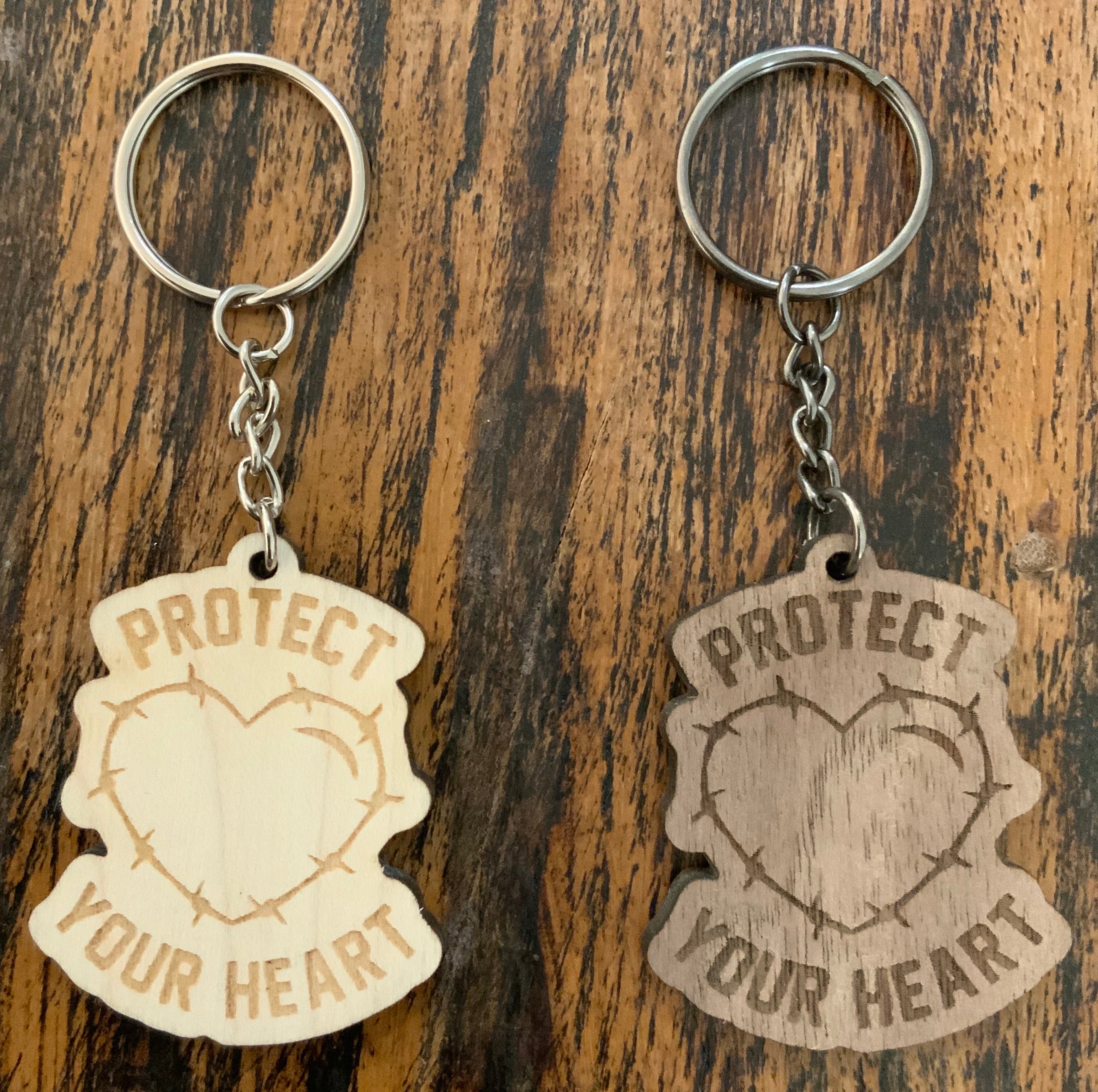 Protect your heart keychain